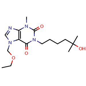 Chemical structure of Torbafylline , CAS 105102-21-4, AChemBlock Y229034