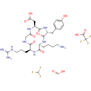 Chemical structure of Cyclo(RGDyK) trifluoroacetate , CAS 250612-42-1, AChemBlock Y229064