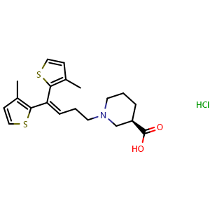 Chemical structure of Tiagabine hydrochloride , CAS 145821-59-6, AChemBlock Y229117