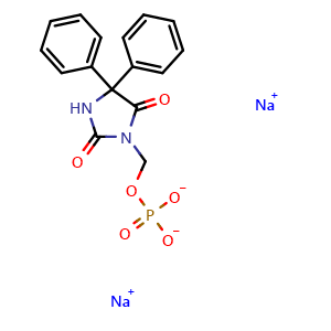 Chemical structure of Fosphenytoin disodium , CAS 92134-98-0, AChemBlock Y229126