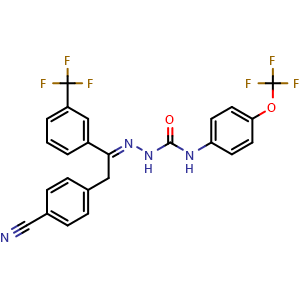 Chemical structure of Metaflumizone , CAS 139968-49-3, AChemBlock Y229142
