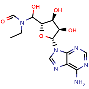Chemical structure of 5'-N-Ethylcarboxamidoadenosine , CAS 35920-39-9, AChemBlock Y229200