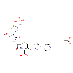 Chemical structure of Ceftaroline fosamil , CAS 400827-46-5, AChemBlock Y229215