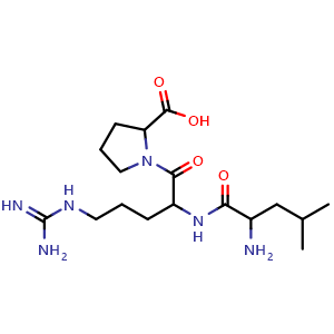 Chemical structure of Leucylarginylproline , CAS 133943-59-6, AChemBlock Y229242