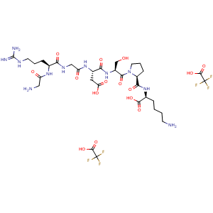 Chemical structure of GRGDSPK 2TFA , AChemBlock Y229259