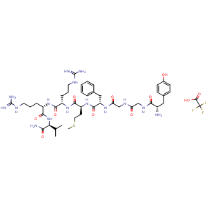 Chemical structure of Adrenorphin 3TFA , AChemBlock Y229261