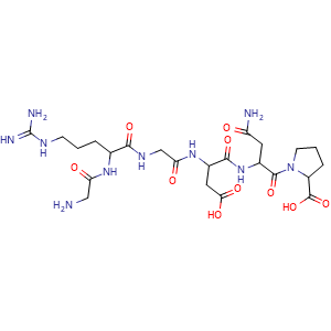 Chemical structure of RGD peptide (GRGDNP) , CAS 114681-65-1, AChemBlock Y229263