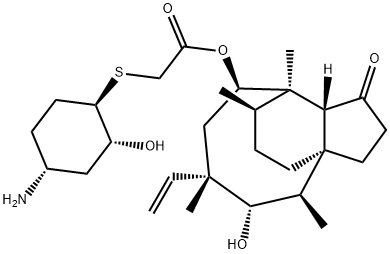 Chemical structure of Lefamulin , CAS 1061337-51-6, AChemBlock Y229267