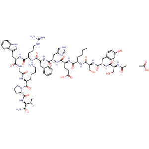 Chemical structure of Afamelanotide acetate , CAS 1566590-77-9, AChemBlock Y229268