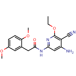 Chemical structure of JNK Inhibitor VIII , CAS 894804-07-0, AChemBlock Y229295