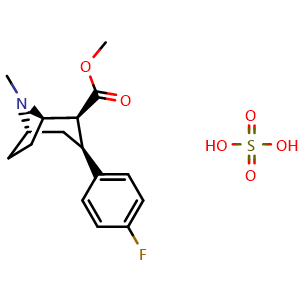 Chemical structure of BETA-CFT sulfate , CAS 2068138-14-5, AChemBlock Y229311