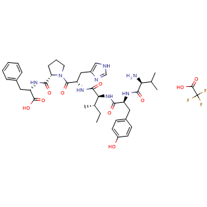 Chemical structure of ANGIOTENSIN IV TFA , AChemBlock Y229313
