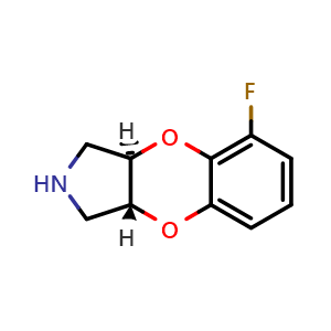 Chemical structure of (3aR,9aR)-Fluparoxan , CAS 105182-47-6, AChemBlock Y229329
