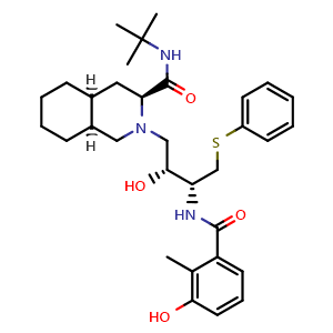 Chemical structure of Nelfinavir , CAS 159989-64-7, AChemBlock Y229335