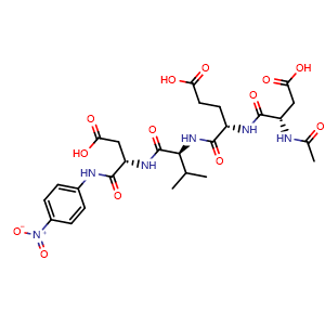 Chemical structure of Ac-DEVD-pNA , CAS 189950-66-1, AChemBlock Y229343
