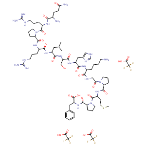 Chemical structure of Apelin-13 triTFA , AChemBlock Y229350