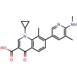 Chemical structure of Ozenoxacin , CAS 245765-41-7, AChemBlock Y229361