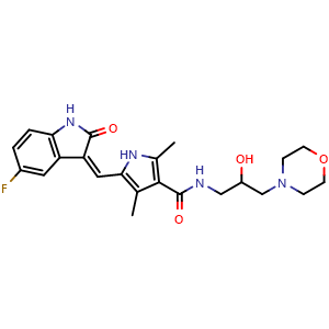 Chemical structure of SU14813 , CAS 627908-92-3, AChemBlock Y229364