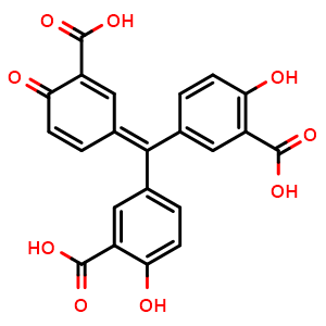 Chemical structure of Aurintricarboxylic acid , CAS 4431-00-9, AChemBlock Y229388