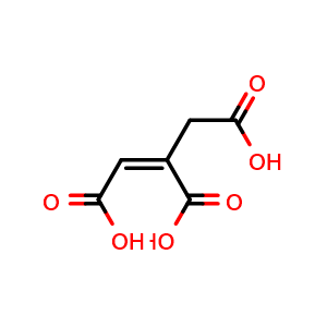 Chemical structure of Aconitic acid , CAS 499-12-7, AChemBlock Y229397