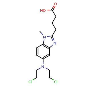 Chemical structure of Bendamustine , CAS 16506-27-7, AChemBlock Y229398