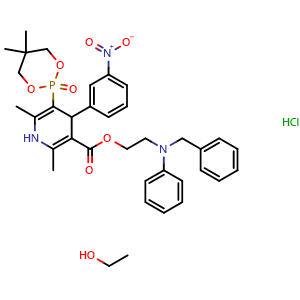 Chemical structure of Efonidipine hydrochloride monoethanolate , CAS 111011-76-8, AChemBlock Y229403