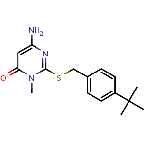 Chemical structure of N-Me-aminopyrimidinone9 , CAS 1356834-62-2, AChemBlock Y229413