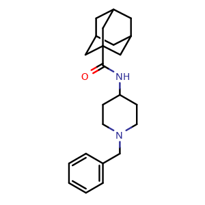 Chemical structure of N-(1-benzyl-4-piperidyl)adamantane-1-carboxamide , CAS 314030-54-1, AChemBlock Y229428