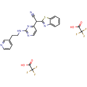 Chemical structure of AS601245.2TFA , CAS 345987-16-8, AChemBlock Y229477