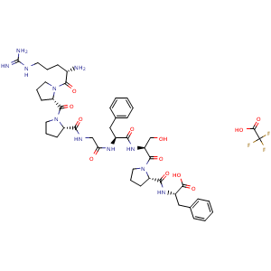 Chemical structure of [Des-Arg9]-Bradykinin TFA , CAS 199433-70-0, AChemBlock Y229501