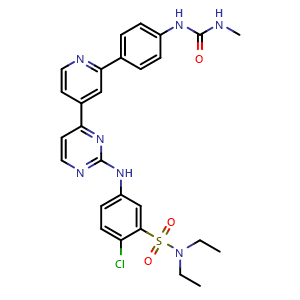Chemical structure of hSMG-1 inhibitor 11j , CAS 1402452-15-6, AChemBlock Y229522