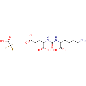 Chemical structure of Glu-urea-Lys TFA , AChemBlock Y229535