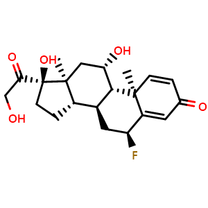 Chemical structure of Fluprednisolone , CAS 53-34-9, AChemBlock Y229567