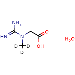 Chemical structure of Creatine-d3 hydrate , CAS 284664-86-4, AChemBlock Y229575