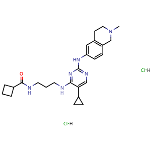 Chemical structure of MRT68921 dihydrochloride , CAS 2080306-21-2, AChemBlock Y229590