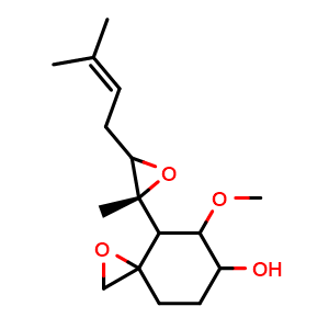 Chemical structure of Fumagillol , CAS 108102-51-8, AChemBlock Y229597