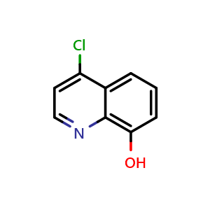 Chemical structure of 4-Chloroquinolin-8-ol , CAS 57334-36-8, AChemBlock Y229598