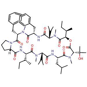 Chemical structure of Aureobasidin A , CAS 127785-64-2, AChemBlock Y229631