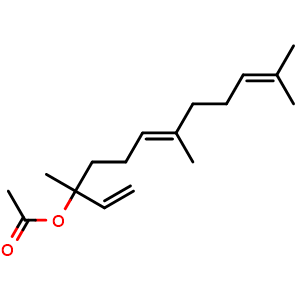 Chemical structure of nerolidol acetate , CAS 2306-78-7, AChemBlock Y229636