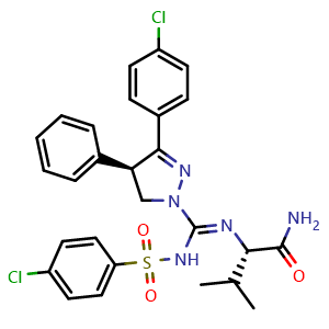 (S)-2-((R)-3-(4-chlorophenyl)-N -((4-chlorophenyl)sulfonyl)-4-phenyl-4,5-dihydro-1H-pyrazole-1-carboximidamido)-3-methylbutanamide
