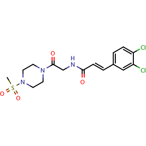 (E)-3-(3,4-dichlorophenyl)-N-(2-(4-(methylsulfonyl)piperazin-1-yl)-2-oxoethyl)acrylamide
