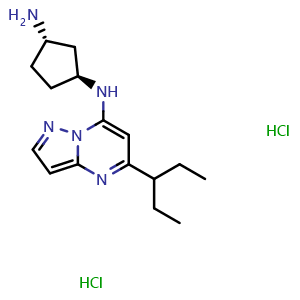 Chemical structure of KB-0742 dihydrochloride , CAS 2416874-75-2, AChemBlock Y229666
