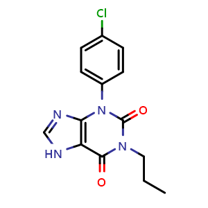 Chemical structure of Arofylline , CAS 136145-07-8, AChemBlock Y229744