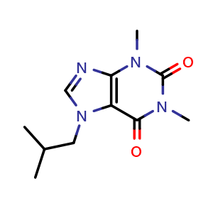 Chemical structure of Isbufylline , CAS 90162-60-0, AChemBlock Y229745