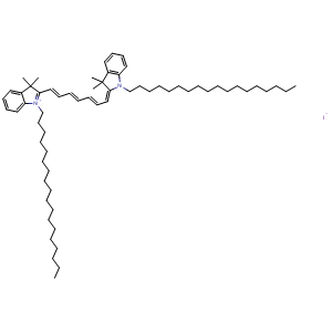 Chemical structure of DiR iodide , CAS 100068-60-8, AChemBlock Y229787