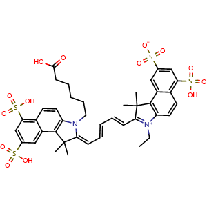 Chemical structure of Cy5.5 , CAS 210892-23-2, AChemBlock Y229788