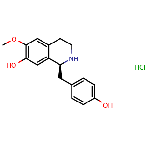 Chemical structure of (-)-Coclaurine hydrochloride , CAS 3422-42-2, AChemBlock Y229796