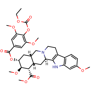 Chemical structure of Syrosingopine , CAS 84-36-6, AChemBlock Y229805