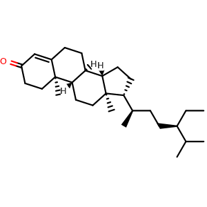 Chemical structure of Sitostenone , CAS 1058-61-3, AChemBlock Y229825
