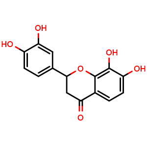 Chemical structure of 7,8,3',4'-tetrahydroxyflavanone , CAS 489-73-6, AChemBlock Y229839